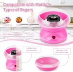 Anubhav Janni Cotton Candy Maker Mini Electric Machine Home Fast Floss Removable Bowl Splash Guard Tabletop Party Dessert Kids Family Celebrations Hard Candy Sugar Free Floss (Pack Of 1 Pcs) - Image 4