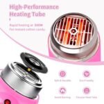 Anubhav Janni Cotton Candy Maker Mini Electric Machine Home Fast Floss Removable Bowl Splash Guard Tabletop Party Dessert Kids Family Celebrations Hard Candy Sugar Free Floss (Pack Of 1 Pcs) - Image 6