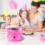 Anubhav Janni Cotton Candy Maker Mini Electric Machine Home Fast Floss Removable Bowl Splash Guard Tabletop Party Dessert Kids Family Celebrations Hard Candy Sugar Free Floss (Pack Of 1 Pcs) - Image 9