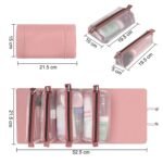 Anubhav Janni 4 In 1 Travel Bag in Toiletry Makeup Cosmetic Organizer Pouch Storage Bags Pouches Kit For Men And Women Essentials Detachable Travels Pink (Pack Of 1 Pcs) - Image 2