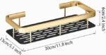 Anubhav Janni Bathroom Rack Golden Wall-Mounted Shelf Multipurpose Self-Adhesive Storage Organizer for Toiletries Accessories No-Drill Rustproof Holder Aluminium Heavy Duty Self (pack of 1) - Image 3