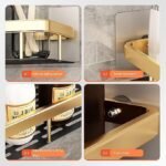 Anubhav Janni Bathroom Rack Golden Wall-Mounted Shelf Multipurpose Self-Adhesive Storage Organizer for Toiletries Accessories No-Drill Rustproof Holder Aluminium Heavy Duty Self (pack of 1) - Image 5