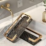 Anubhav Janni Bathroom Rack Golden Wall-Mounted Shelf Multipurpose Self-Adhesive Storage Organizer for Toiletries Accessories No-Drill Rustproof Holder Aluminium Heavy Duty Self (pack of 1) - Image 8