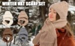 Anubhav Janni 2 in 1 Winter Cap Windproof Scarf With Warm Stole Soft Knitted Beanie Hats with Woolen Mufflers Stylish Caps for Women Girls Integrated Ear Protection Hat Elastic (pack of 1) - Image 9