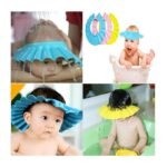 Anubhav Janni Baby Shower Cap for Kids shower cap baby Hair Washing Shield Toddler Bath Hat Shampoo Visor Head Protector Cute Dinosaur Shape Makes More Fun Adjustable New  (pack of 1) - Image 3
