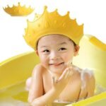 Anubhav Janni King Cap Baby bath Shower Bath Visor hat for Eye and Ear wash Protection Adjustable Silicone Bathing Crown Waterproof Shampoo Washing Hair Toddler (pack of 1)