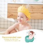 Anubhav Janni King Cap Baby bath Shower Bath Visor hat for Eye and Ear wash Protection Adjustable Silicone Bathing Crown Waterproof Shampoo Washing Hair Toddler (pack of 1) - Image 2