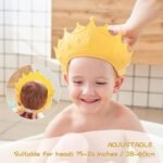 Anubhav Janni King Cap Baby bath Shower Bath Visor hat for Eye and Ear wash Protection Adjustable Silicone Bathing Crown Waterproof Shampoo Washing Hair Toddler (pack of 1) - Image 3