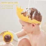 Anubhav Janni King Cap Baby bath Shower Bath Visor hat for Eye and Ear wash Protection Adjustable Silicone Bathing Crown Waterproof Shampoo Washing Hair Toddler (pack of 1) - Image 4