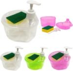 Anubhav Janni Soap Dispenser for Dishwasher Liquid Holder Sponge Bathroom Through Pump Double Layer Accessories with Kitchen Sink Items soap dish wash (pack of 1) - Image 2