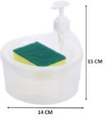 Anubhav Janni Soap Dispenser for Dishwasher Liquid Holder Sponge Bathroom Through Pump Double Layer Accessories with Kitchen Sink Items soap dish wash (pack of 1) - Image 5