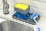 Anubhav Janni Square Soap Dispenser for Kitchen and Sponge Holder Dish Sink dishwashing Dishwasher Liquid Instant Refill Durable Pump Free Countertop Bathroom Accessories (pack of 1) - Image 5