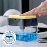 Anubhav Janni Square Soap Dispenser for Kitchen and Sponge Holder Dish Sink dishwashing Dishwasher Liquid Instant Refill Durable Pump Free Countertop Bathroom Accessories (pack of 1) - Image 8