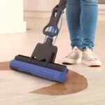 Anubhav Janni Squeeze Sponge Mop Adjustable Floor Mops with Long Stainless Steel Handle for Cleaning Floors Includes Wet Dry Pad Sponge Telescopic Pole Extendable Mop stick Tile Wood (pack of 1) - Image 2