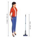 Anubhav Janni Squeeze Sponge Mop Adjustable Floor Mops with Long Stainless Steel Handle for Cleaning Floors Includes Wet Dry Pad Sponge Telescopic Pole Extendable Mop stick Tile Wood (pack of 1) - Image 3