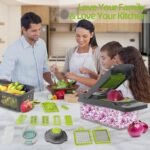 Anubhav Janni 14-in-1 Nicer Dicer Multipurpose Vegetable Fruit Chopper Grater Peeler Slicer Dicer Chipser Food-Grade Body Easy Clean Push Button Kitchen Cutter Tool Nicer Slicer (pack of 1) - Image 7