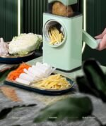 Anubhav Janni 4 in 1 Mandoline Slicer Vegetable Slicer Round Slicer Grater Shredder Salad Maker Large Feed Port Suction Base Cutter for Vegetable Fruit Cookie Oreo Nuts and Cheese Drum (pack of 1) - Image 2