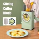 Anubhav Janni 4 in 1 Mandoline Slicer Vegetable Slicer Round Slicer Grater Shredder Salad Maker Large Feed Port Suction Base Cutter for Vegetable Fruit Cookie Oreo Nuts and Cheese Drum (pack of 1) - Image 7
