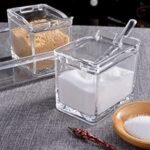 Anubhav Janni 4 Grid Acrylic Home Kitchen Seasoning Mukhwas Rasoi Dry Fruit Easy Flow Spice Box Kit With Spoon-Kitchen Masala Storage Container Organizers Jars Transparent (pack of 1) - Image 4