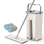 Anubhav Janni Bucket Mop Heavy Quality Floor with Flexible Kitchen tap Flat Squeeze Cleaning Supplies 360 Head Reusable Pads Clean Home Cleaners Cleaner (pack of 1)