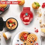 Anubhav Janni Mini Waffle Maker Machine Iron Home Appliances Kitchen Easy to Clean Perfect for Breakfast Dessert Sandwich Pan Cakes Other Snacks Assorted Electric Non-Stick (pack of 1) - Image 2