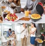 Anubhav Janni Mini Waffle Maker Machine Iron Home Appliances Kitchen Easy to Clean Perfect for Breakfast Dessert Sandwich Pan Cakes Other Snacks Assorted Electric Non-Stick (pack of 1) - Image 4