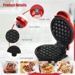 Anubhav Janni Mini Waffle Maker Machine Iron Home Appliances Kitchen Easy to Clean Perfect for Breakfast Dessert Sandwich Pan Cakes Other Snacks Assorted Electric Non-Stick (pack of 1) - Image 6