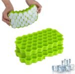 Anubhav Janni 37 Cavity Ice Cube Tray Silicone for Freezer Honeycomb Mould Flexible Chocolate Cake Maker Trays Chilled Drinks Reusable Shape Mold Small Cubes Easy Releasy (pack of 1)