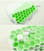 Anubhav Janni 37 Cavity Ice Cube Tray Silicone for Freezer Honeycomb Mould Flexible Chocolate Cake Maker Trays Chilled Drinks Reusable Shape Mold Small Cubes Easy Releasy (pack of 1) - Image 4