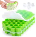 Anubhav Janni 37 Cavity Ice Cube Tray Silicone for Freezer Honeycomb Mould Flexible Chocolate Cake Maker Trays Chilled Drinks Reusable Shape Mold Small Cubes Easy Releasy (pack of 1) - Image 8
