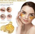 Anubhav Janni 24k Gold Eye Patches Under Mask Pure Gold Collagen Dark Circles Remover Puffiness Reducer Wrinkle Repair Wrinkle Care Skin Elasticity Brightening Retinol Woman (Pack Of 1 Pcs) - Image 2