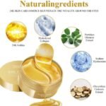 Anubhav Janni 24k Gold Eye Patches Under Mask Pure Gold Collagen Dark Circles Remover Puffiness Reducer Wrinkle Repair Wrinkle Care Skin Elasticity Brightening Retinol Woman (Pack Of 1 Pcs) - Image 3
