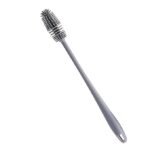 Anubhav Janni Bottle Brush Long Handle Silicone Water Cleaning Baby Brushes Ideal for Feeding Bottles Containers Vases Glass Handy Kitchen Items Grey Cleaner Washing Solution Mug (pack of 2)