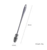 Anubhav Janni Bottle Brush Long Handle Silicone Water Cleaning Baby Brushes Ideal for Feeding Bottles Containers Vases Glass Handy Kitchen Items Grey Cleaner Washing Solution Mug (pack of 2) - Image 2