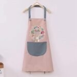 Anubhav Janni Apron for Women Men Adjustable Cooking with Large Pockets Oil Proof Milk Juice Coffee Resistant Cute Bunny Spring Floral Design Professional Waterproof Kitchen (pack of 1) - Image 2
