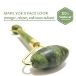 Anubhav Janni Green Stone Roller Facial Massager Jade Tool Natural Himalayan for Face Neck Healing Skin Wrinkles Serum Application For and Body Natural Skin (pack of 1) - Image 2