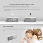 Anubhav Janni Digital Alarm Mirror Clock for Heavy Sleepers LED Table Study Students Office Bedroom with Loud Sound Automatic Sensor Date Temperature Large Display Kids Snooze (pack of 1) - Image 8