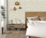 Anubhav Janni White and Gold Geometric Lines Design Self-Adhesive PVC Wallpaper for Walls Sticker Peel Stick Removable Self Adhesive Waterproof Elegant Wall Decor Home Offices (pack of 1) - Image 6