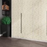Anubhav Janni White and Gold Geometric Lines Design Self-Adhesive PVC Wallpaper for Walls Sticker Peel Stick Removable Self Adhesive Waterproof Elegant Wall Decor Home Offices (pack of 1) - Image 8