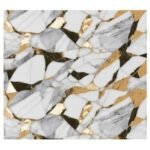 Anubhav Janni Marble Wallpaper Furniture Film for Kitchen Walls Cabinets Fridge, Decorative Wall Tile Self-Adhesive Sticker Oil Proof and Waterproof Backsplash Green White Grey (pack of 1)