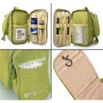 Anubhav Janni Hanging Toiletry Bag Multifunctional Extra Large Cosmetic For Women Durable Bags with Hook Makeup brushes Pouches Travel Waterproof Grooming Kit Storage (Pack Of 1 Pcs) - Image 3