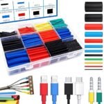 Anubhav Janni 560Pieces Heat Shrink Tubing Electrical Wire Cable Sleeving Wrap Cable Wrap Assortment Electric Insulation Heat Shrink Tube Kit with Box (pack of 1)