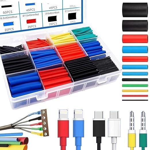 Anubhav Janni 560Pieces Heat Shrink Tubing Electrical Wire Cable Sleeving Wrap Cable Wrap Assortment Electric Insulation Heat Shrink Tube Kit with Box (pack of 1) Anubhav Janni 560Pieces Heat Shrink Tubing Electrical Wire Cable Sleeving Wrap Cable Wrap Assortment Electric Insulation Heat Shrink Tube Kit with Box (pack of 1) - Image 1
