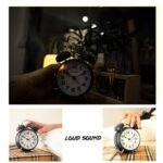 Anubhav Janni Alarm Clock Dark Blue Wind Up Mechanical Bell Home Garden Clocks Classic Twin Analog Retro Metal Table with Night Light and Loud Ringer for Heavy Sleepers (pack of 1) - Image 5