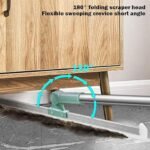Anubhav Janni Blue Slim Floor Wiper 180° Rotating Squeegee with Adjustable Long Handle for Bathroom Glass Tile Marble Window Cleaning Durable Soft Blade Home Use Magic Kitchen (pack of 1) - Image 7