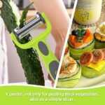 Anubhav Janni 3 in 1 Green Peeler Vegetable Fruit Swivel Carrot Potato with Rotatable Blades and Ergonomically Non-Slip Handle Rotary Multi-Functional Suitable for Fruit Blade (pack of 1) - Image 6