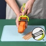 Anubhav Janni 3 in 1 Green Peeler Vegetable Fruit Swivel Carrot Potato with Rotatable Blades and Ergonomically Non-Slip Handle Rotary Multi-Functional Suitable for Fruit Blade (pack of 1) - Image 8