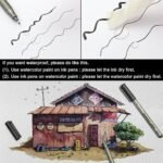 Anubhav Janni 9 Pcs Pigment Liner Pen Set Micro-Pen Fine liner Ink Pens Multi Drawing for Sketching Illustration Journaling micro Point Artist with Tip Sizes Waterproof Black (pack of 1) - Image 4