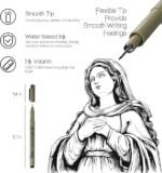 Anubhav Janni 9 Pcs Pigment Liner Pen Set Micro-Pen Fine liner Ink Pens Multi Drawing for Sketching Illustration Journaling micro Point Artist with Tip Sizes Waterproof Black (pack of 1) - Image 6