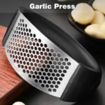 Anubhav Janni Garlic Press Crusher  – Quick Ginger Mincer Multi-Function Manual Portable Non-Electric Presser for Kitchen Cooking Ideal Food Prep Garlic Rocker Stainless Steel Rocker (pack of 1) - Image 3